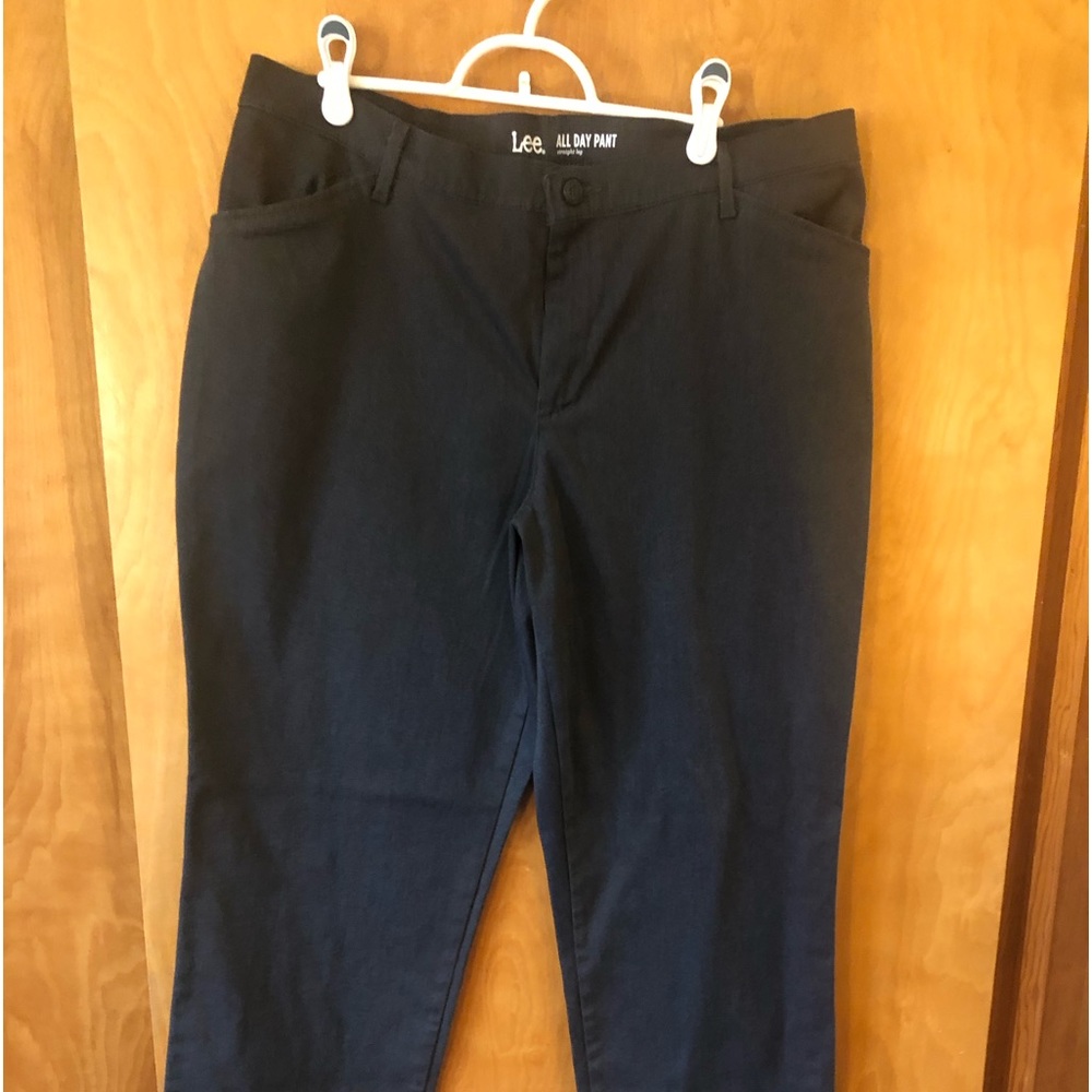 Woman’s All Day Pant Relaxed Fit Gray Heather sz 16 Medium Twill Pants #9